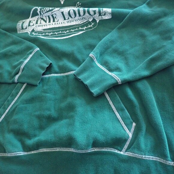 Vintage Leinenkugels Sweatshirt Men's XL Hoodie Beer Brewing Leinie Lodge - Picture 4 of 6